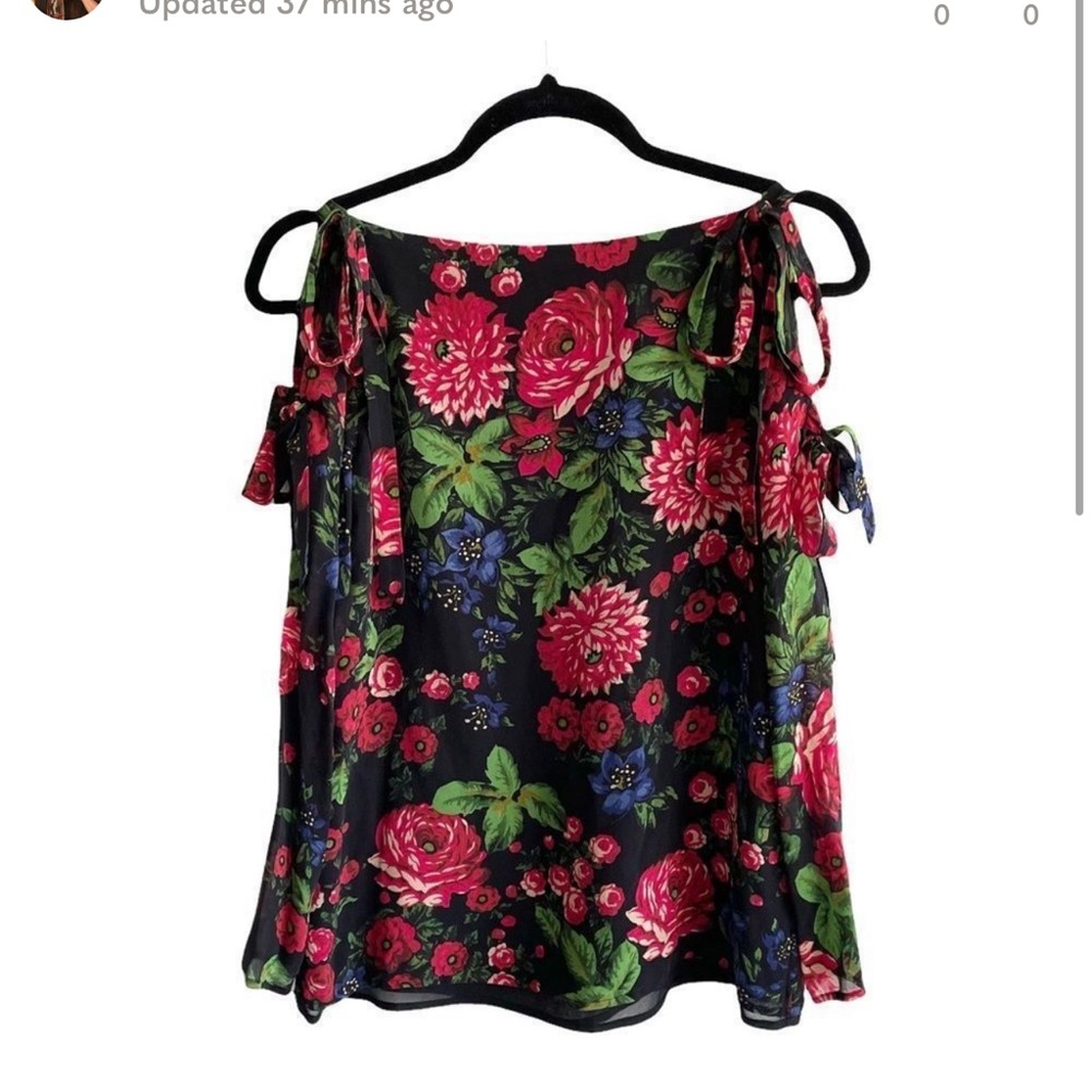 COPY - Club Monaco Cold Shoulder Floral Blouse